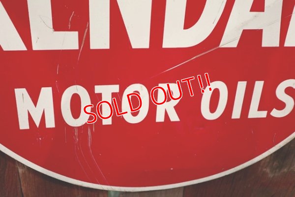 画像8: dp-180401-10 Kendall / 1950's W-side Metal Sign