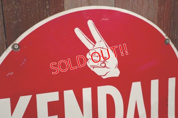 画像7: dp-180401-10 Kendall / 1950's W-side Metal Sign