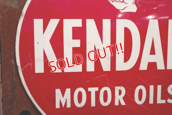 画像3: dp-180401-10 Kendall / 1950's W-side Metal Sign
