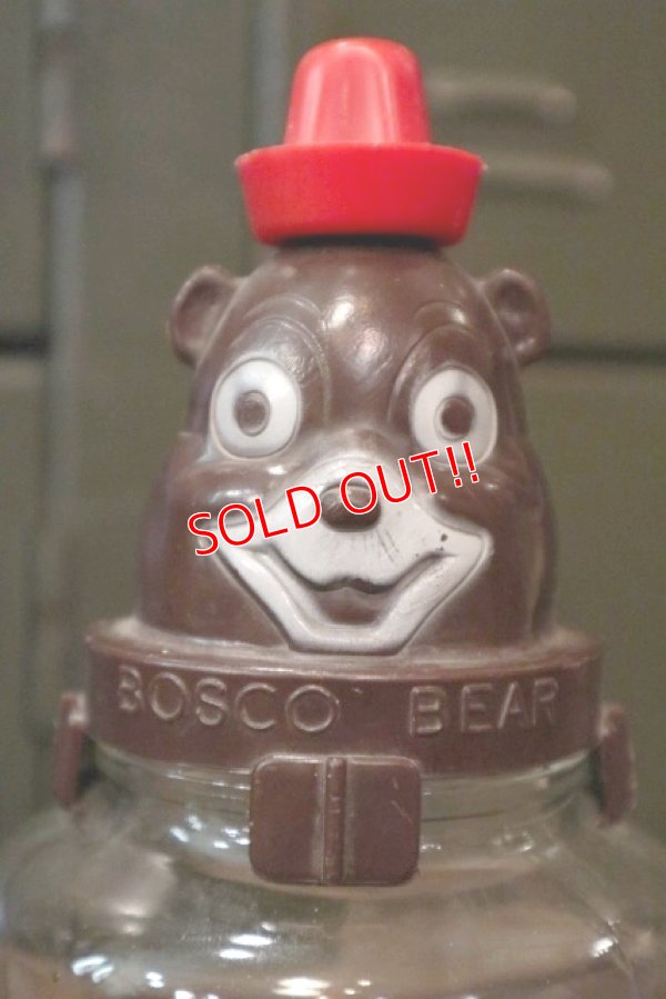 画像2: ct-180401-10 Bosco Bear / Hazel Atlas 1960's Glass Jar & Bank