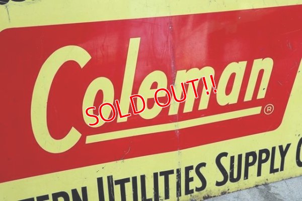 画像9: dp-180401-07 Coleman / 1960's W-side Metal Sign