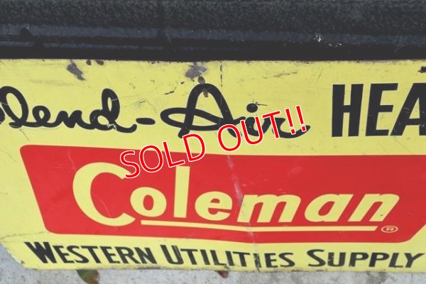 画像15: dp-180401-07 Coleman / 1960's W-side Metal Sign