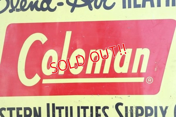 画像2: dp-180401-07 Coleman / 1960's W-side Metal Sign