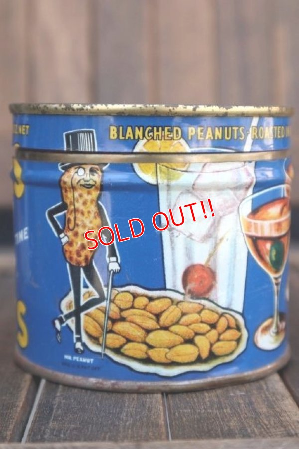 画像1: dp-180501-05 Planters / Mr.Peanuts 1940's Cocktail Salted Peanuts Tin Can
