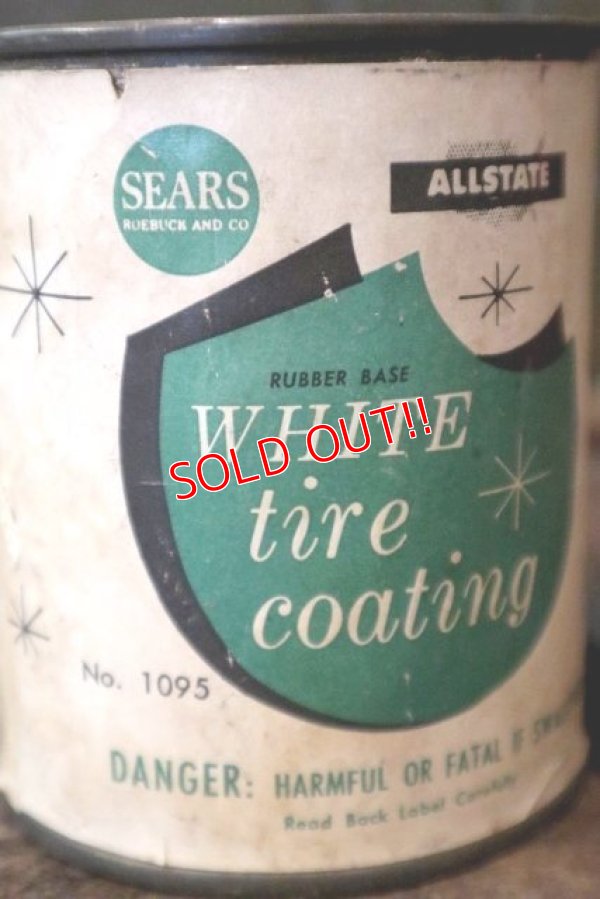 画像2: dp-180501-22 Sears×Allstate / Vintage White Tire Coating Can