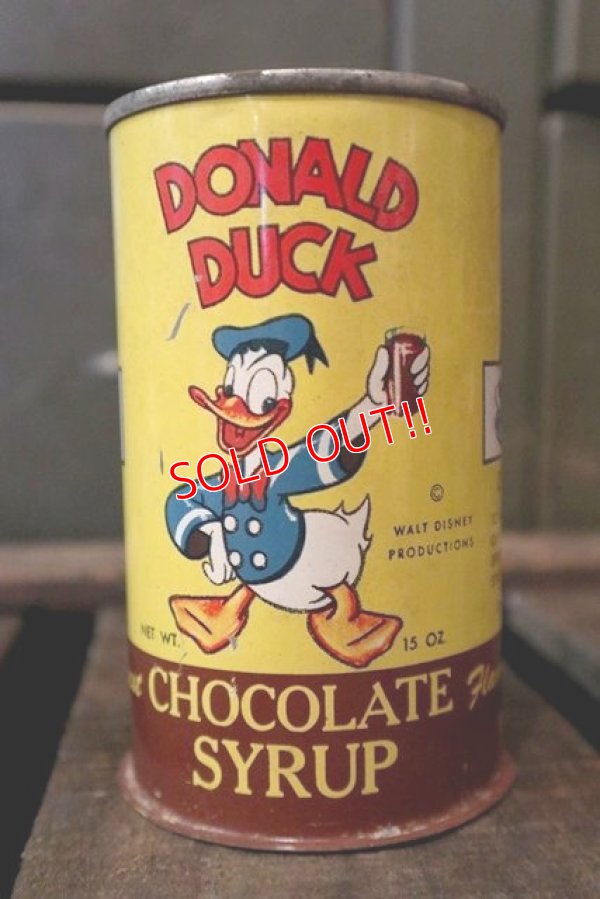 画像1: ct-180501-01 Donald Duck / 1940's Chocolate Syrup Can