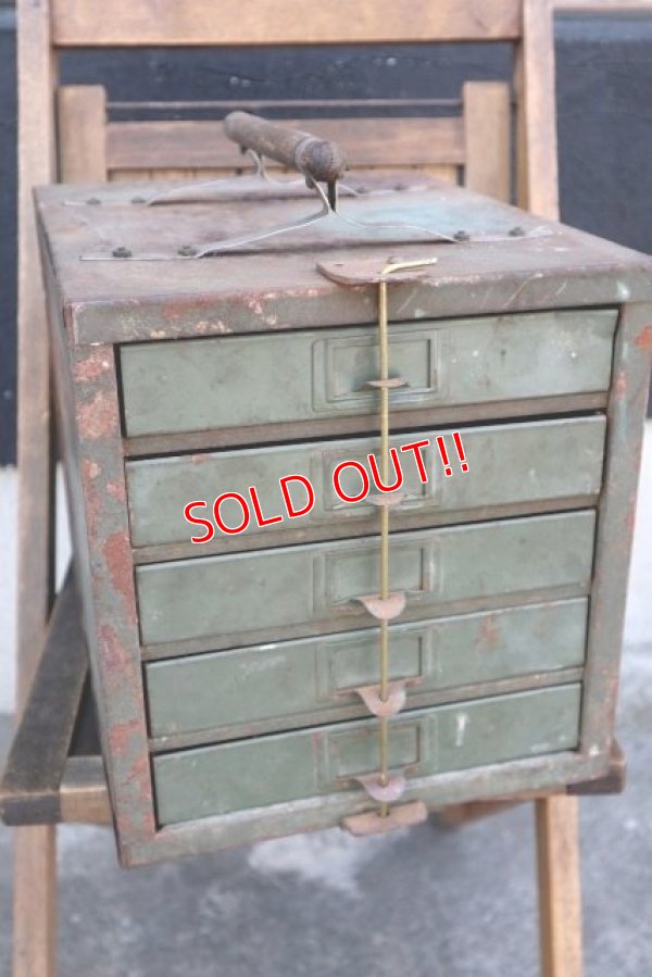画像1: dp-180501-27 Vintage Parts Cabinet
