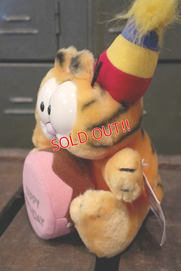 画像3: ct-180514-36 Garfield / DAKIN 1980's Plush Doll "Happy Birthday"