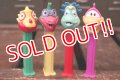 pz-130917-04 PEZ-A-SAURS / 1990's PEZ Dispenser set of 4