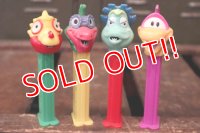 pz-130917-04 PEZ-A-SAURS / 1990's PEZ Dispenser set of 4