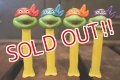 pz-130917-04 Teenage Mutant Ninja Turtles / 1990's PEZ Dispenser Set of 4 (Happy)