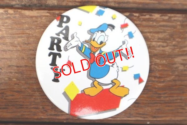 画像1: ct-180514-10 Donald Duck / 1990's Pinback "PARTY"