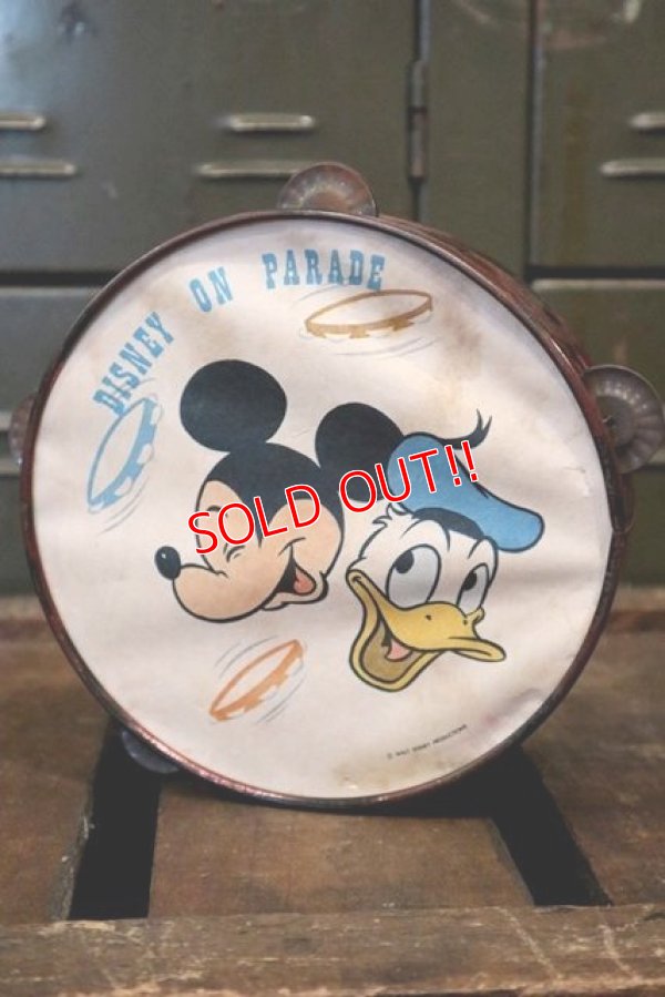 画像1: ct-180514-64 Mickey Mouse & Donald Duck / 1970's Disney on Parade Tambourine