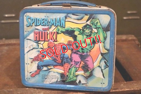 画像1: ct-180514-84 MARVEL Heroes / Aladdin 1980's Metal Lunchbox