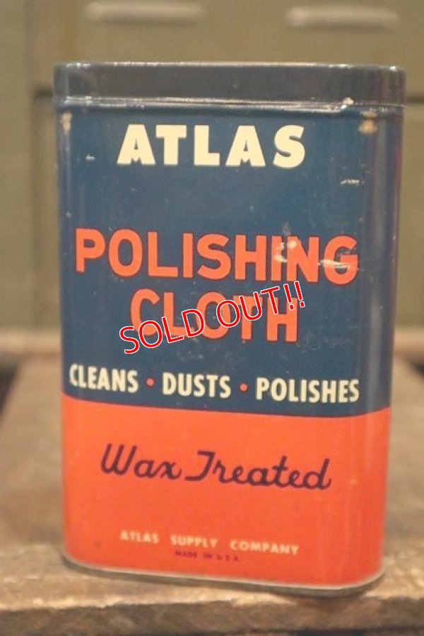 画像1: dp-180601-20 ATLAS / 1950's-1960's Polishing Cloth Can