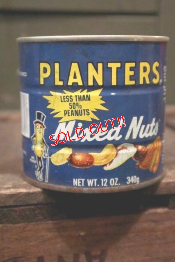 画像1: dp-180601-17 Planters / Mr.Peanuts 1970's-1980's Mixed Nuts Tin Can