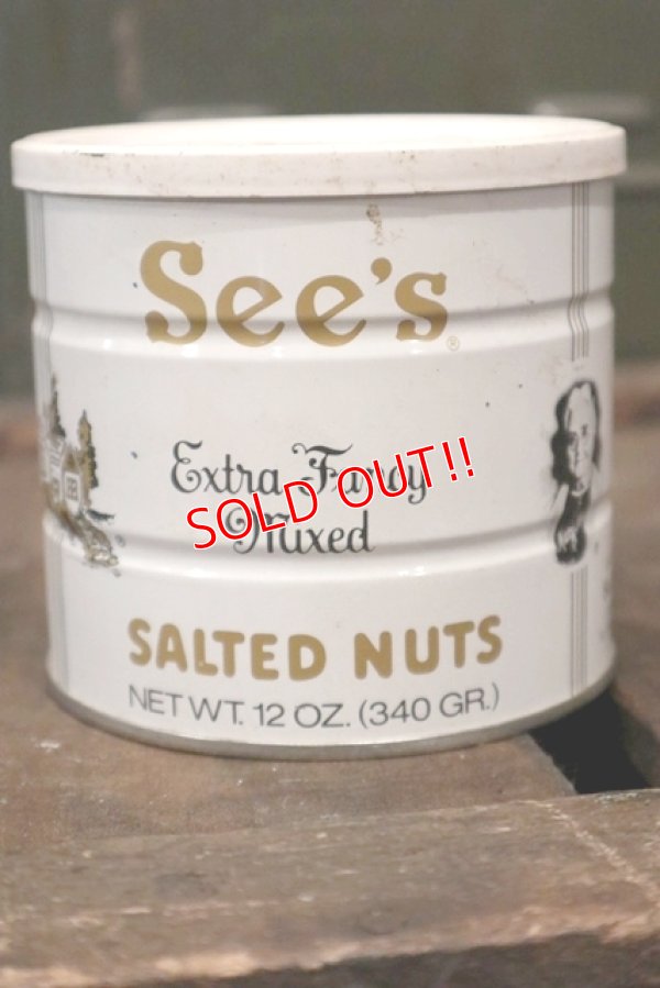 画像1: dp-180601-21 See's Salted Nuts Can