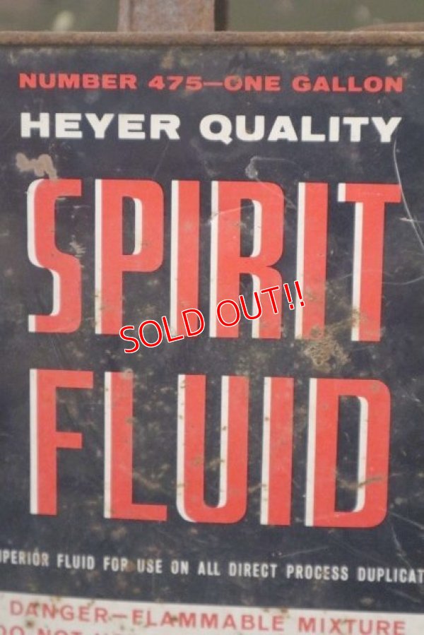 画像2: dp-180601-31 Heyer Quality Spirit Fluid / Vintage One Gallon Can