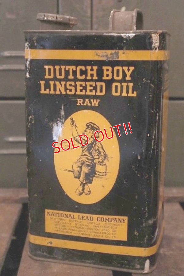 画像1: dp-180701-11 Dutch Boy / Vintage Linseed Oil Raw Can