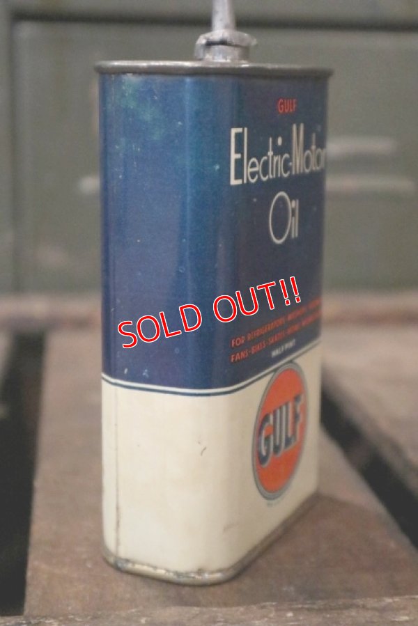 画像3: dp-180701-32 Gulf / 1940's-1950's Electric-Motor Oil Can
