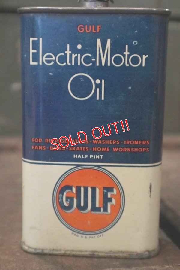 画像2: dp-180701-32 Gulf / 1940's-1950's Electric-Motor Oil Can