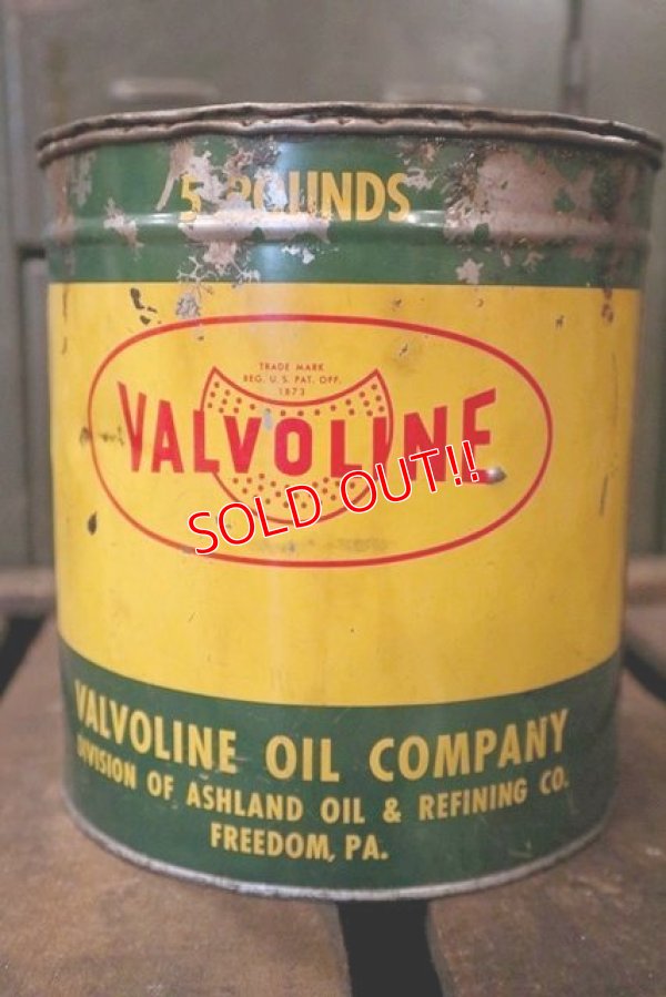 画像1: dp-180701-50 VALVOLINE / 1950's 5 Pounds Oil Can