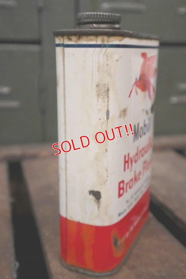 画像3: dp-180701-10 Mobil / 1950's-1960's Hydraulic Brake Fluid Can