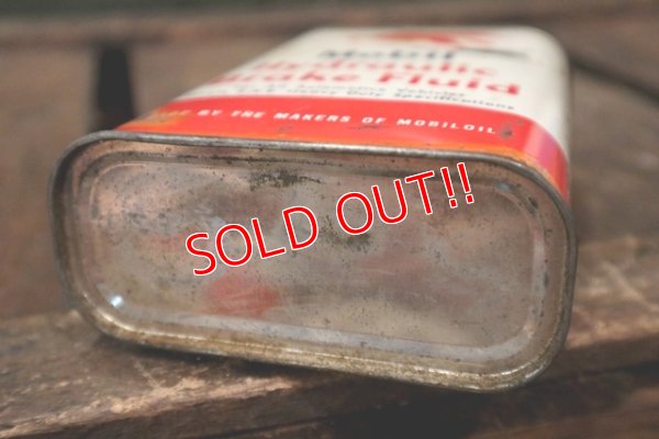 画像6: dp-180701-10 Mobil / 1950's-1960's Hydraulic Brake Fluid Can