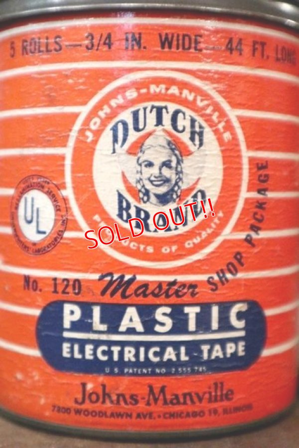 画像2: dp-180701-96 Johns Manville DUTCH BRAND / Vintage Plastic Electrical Tape Box