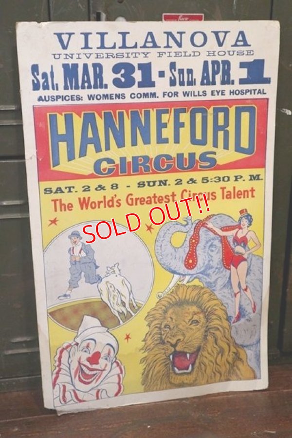 画像1: dp-180801-04 HANNEFORD CIRCUS 1950's-1960's Poster