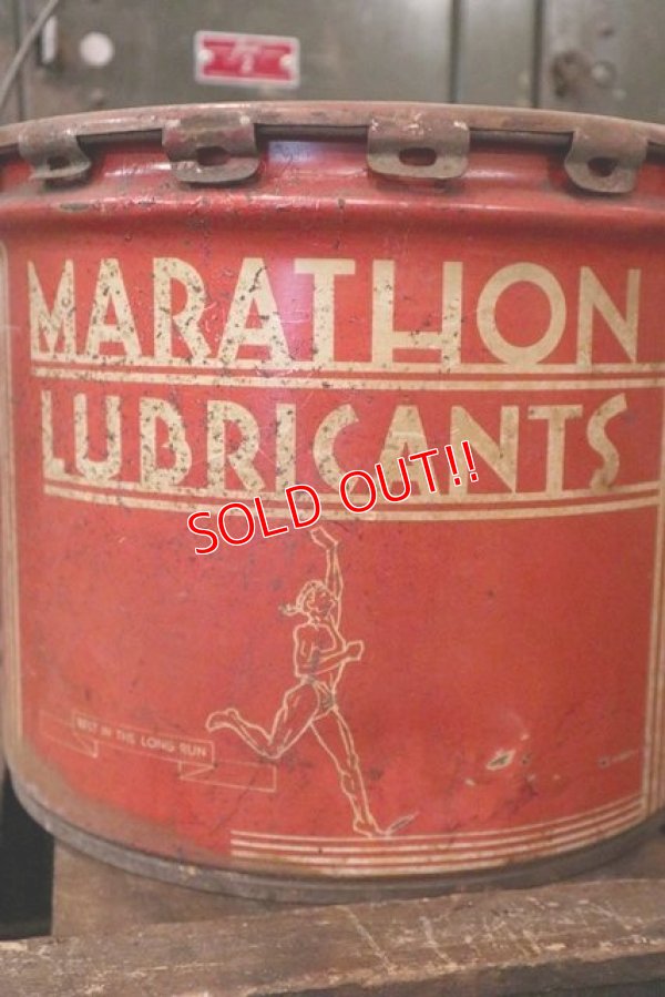 画像2: dp-180701-54 MARATHON LUBRICANTS / 1930's 25 Pounds Can