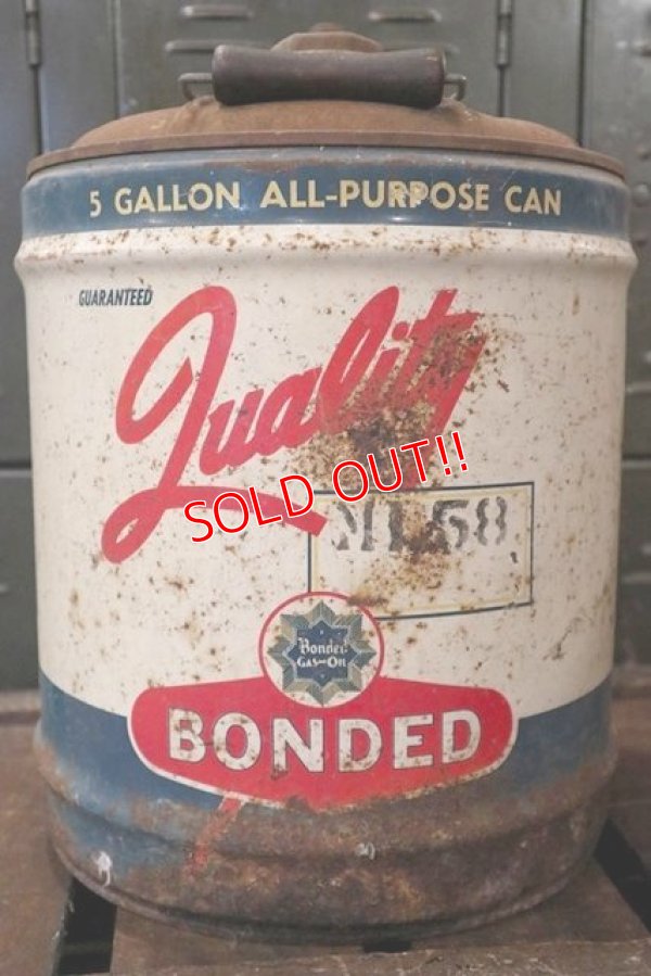 画像3: dp-180601-34 Bonded Gas & Oil / 1940's-1950's Quality 5 Gallon Oil Can