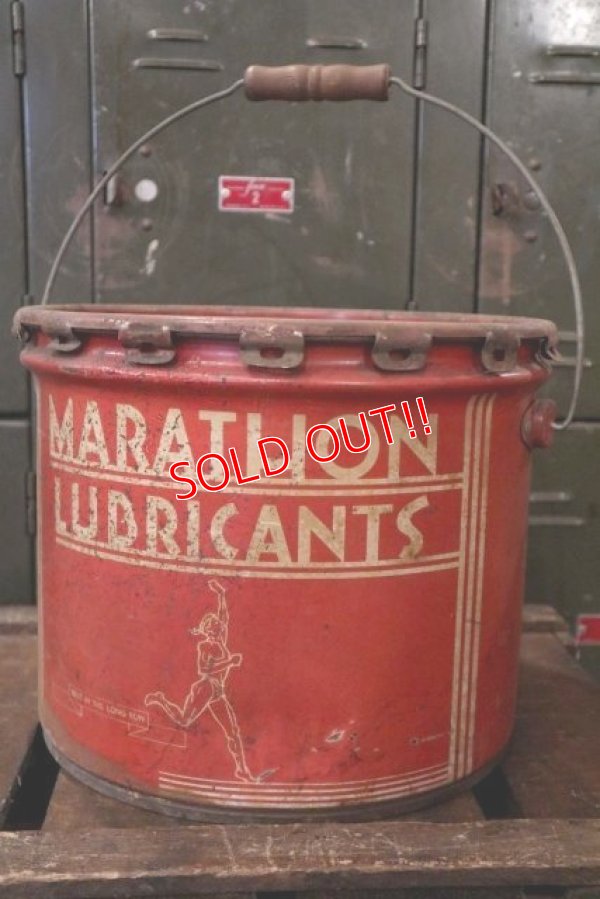 画像1: dp-180701-54 MARATHON LUBRICANTS / 1930's 25 Pounds Can
