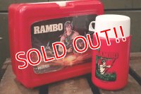 ct-120717-03 RAMBO: First Blood Part II / Thermos 1985 Plastic Lunchbox