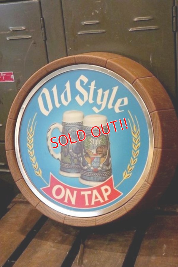 画像2: dp-180801-21 Old Style Beer / 1980's Barrel Lighted Sign