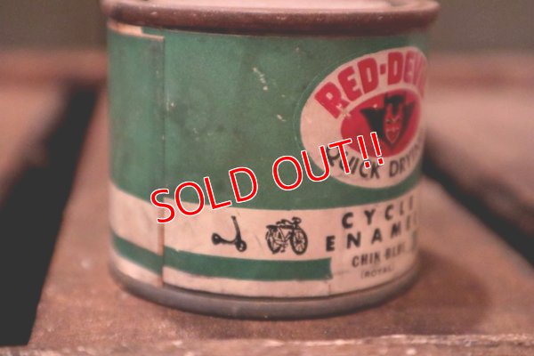 画像2: dp-180801-38 RED-DEVIL / 1940's-1950's Cycle Enamel Can