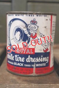 dp-180801-40 Royal / 1940's-1950's White Tire Dressing Can