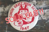 dp180801-75 Simon Gratz High School / 1947 Football Team Pinback