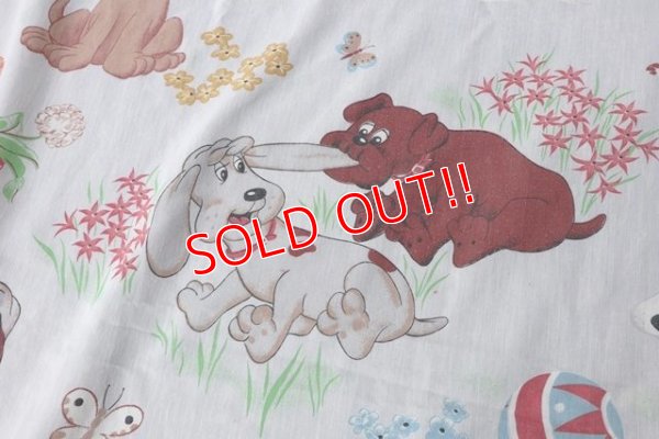 画像3: ct-180901-169 Pound Puppies / 1980's Flat Sheet (Twin)