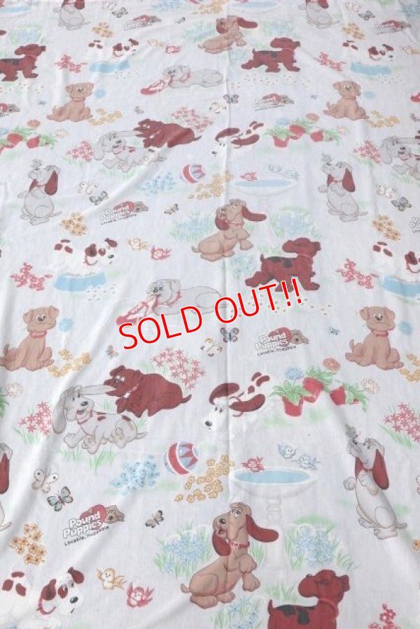 画像2: ct-180901-169 Pound Puppies / 1980's Flat Sheet (Twin)