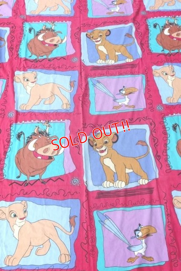 画像2: ct-180901-170 Lion King / 1990's Flat sheet (Twin)