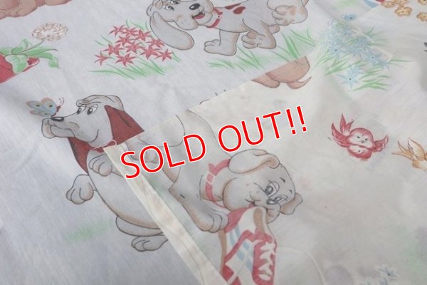 画像8: ct-180901-169 Pound Puppies / 1980's Flat Sheet (Twin)