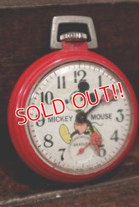 ct-180901-212 Mickey Mouse / Bradley 1970's Pocket Watch 【JUNK】