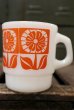 画像1: ct-180901-224 Fire-King / 1960's Stacking Mug Gerbera Orange (1)