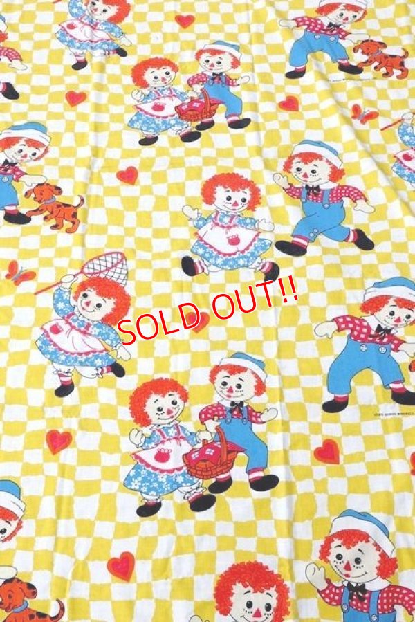 画像2: ct-180901-167 Raggedy Ann & Andy / 1980's Flat Sheet (Twin)