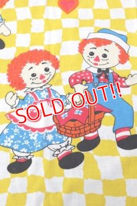 ct-180901-167 Raggedy Ann & Andy / 1980's Flat Sheet (Twin)