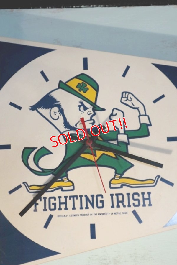 画像2: dp-180801-93 University of Notre Dame / 1970's Pennant Wall Clock