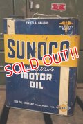 dp181001-03 SUNOCO / 1950's 2 Gallons Motor Oil Can