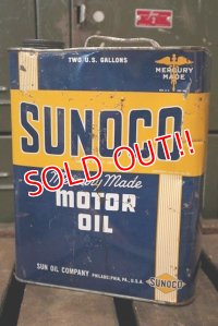 dp181001-03 SUNOCO / 1950's 2 Gallons Motor Oil Can
