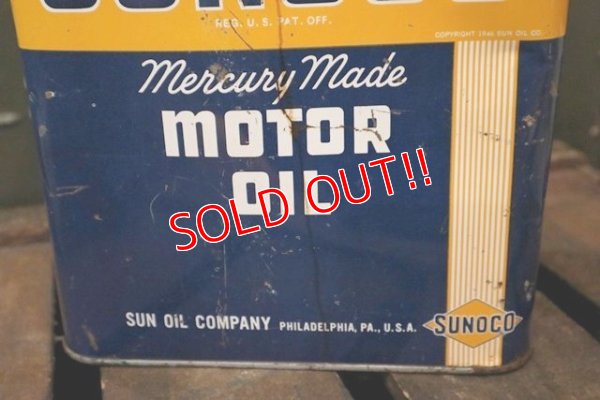 画像3: dp181001-03 SUNOCO / 1950's 2 Gallons Motor Oil Can